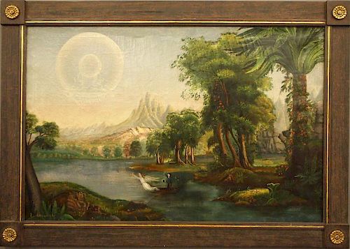 19TH C. OIL PAINTING, VOYAGE OF