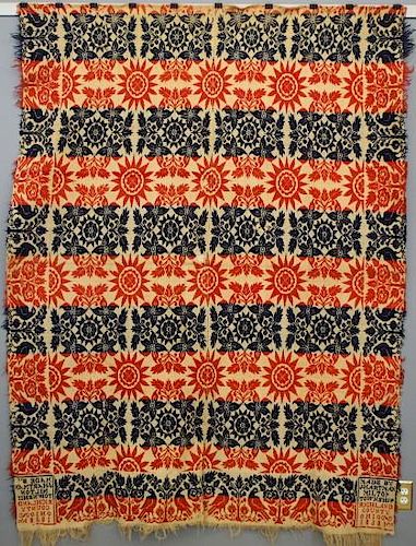 JACQUARD COVERLET, J. HARTMANA