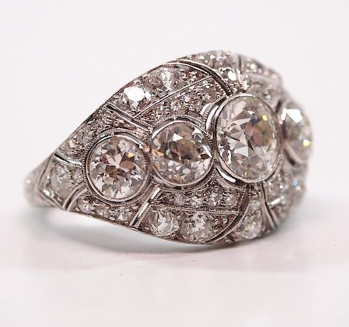 3 58CT DIAMOND RINGA Ladies antique 384aa1