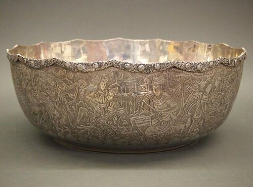 IRANIAN SILVER BOWLA 20th century 384abd