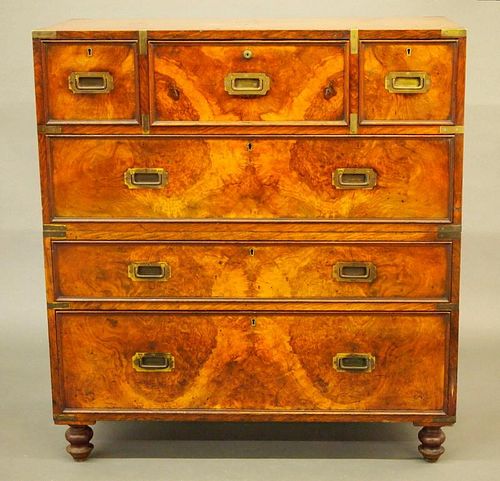 WALNUT CAMPAIGN CHEST/DESKAn early