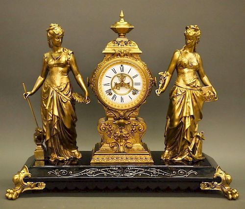 ANSONIA STATUE CLOCKA late 19th century