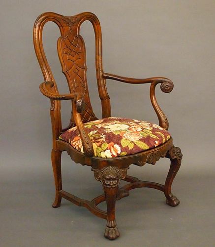 GEORGE I STYLE ARMCHAIRA late 19th 384af6
