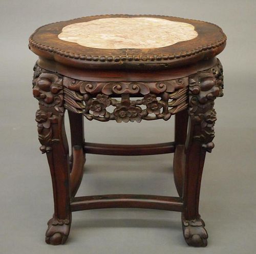 CHINESE ROSEWOOD STANDA late 19th