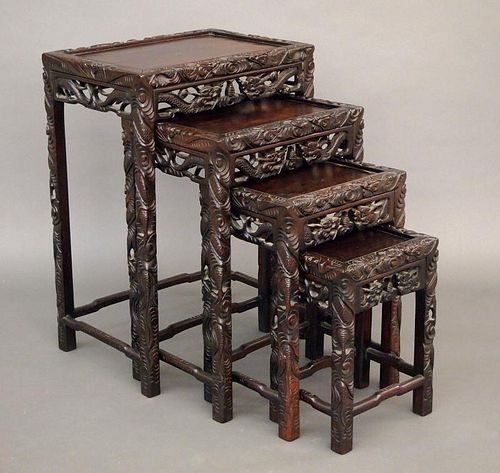 CHINESE NEST OF 4 TABLESA set of