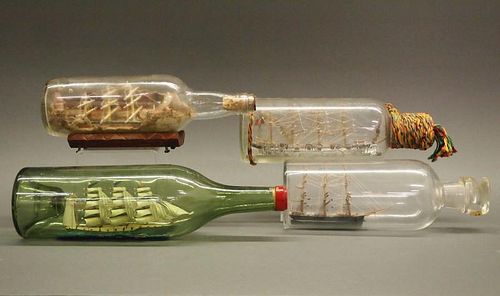 4 SHIPS IN BOTTLESFour early 20th