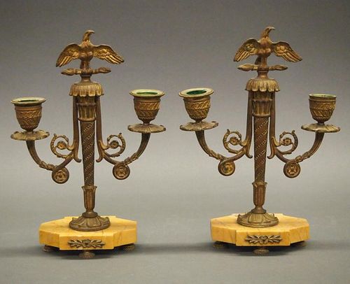 PR FRENCH CANDELABRAA pair of late
