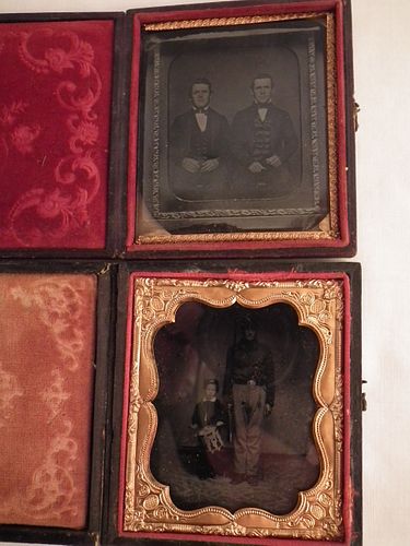 2 CIVIL WAR AMBROTYPES - SOLDIER & DRUMMERLot