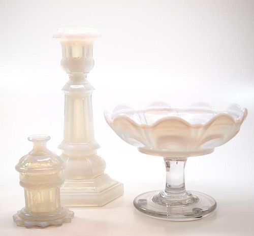 PRESSED OPALESCENT TABLE ARTICLES,