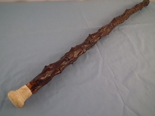 ANTIQUE BONE WOOD CANE19th century 384c88