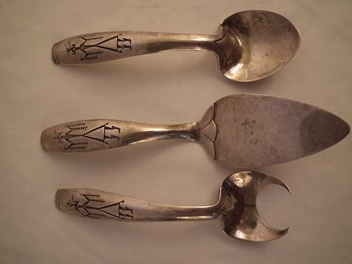 YAZZIE NAVAJO STERLING SERVING