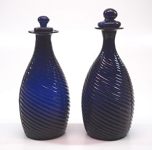 BLOWN-MOLDED BOTTLES, TWOTwo early