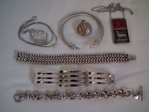 LOT STERLING JEWELRYLot of 6 pieces 384cf6