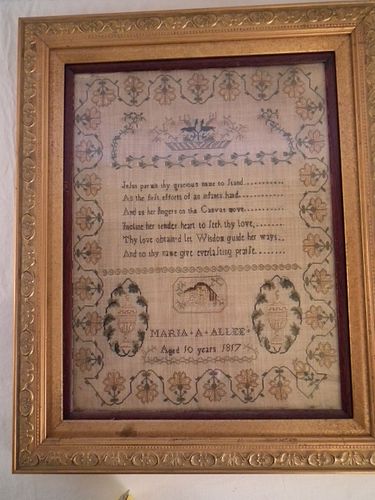 1817 NEEDLEPOINT SAMPLEREarly needlepoint 384d02