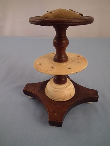 WHALE BONE NEEDLE STAND19th century