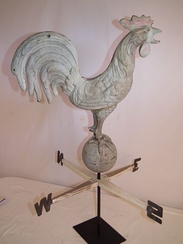 ZINC ROOSTER WEATHERVANEOld full-bodied