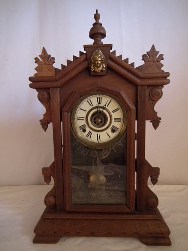 STATUE OF LIBERTY SHELF CLOCKAntique