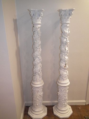 19TH C ARCHITECTURAL COLUMNSPair 384dce