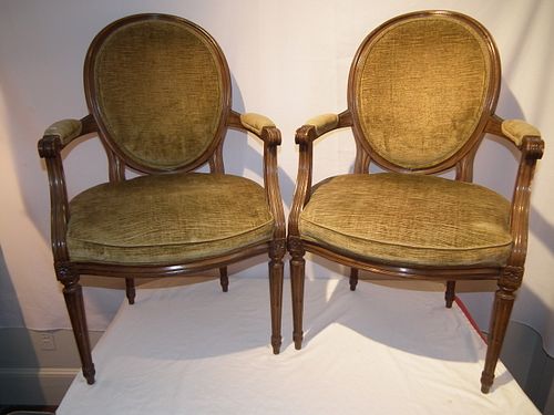 PAIR FRENCH CHAIRSPair of old French 384de7