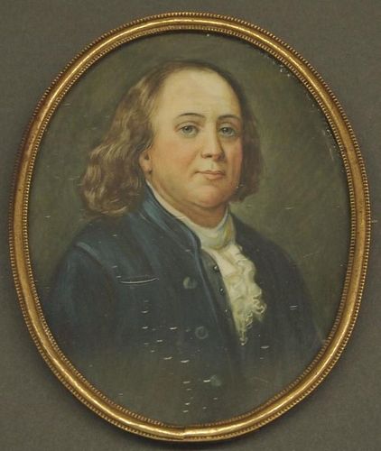 PORTRAIT MINIATURE OF B. FRANKLINA