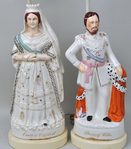 PAIR STAFFORDSHIRE FIGURES, AS