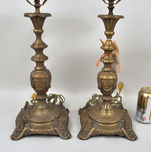 PAIR EUROPEAN BRASS ALTAR STYLE 382761