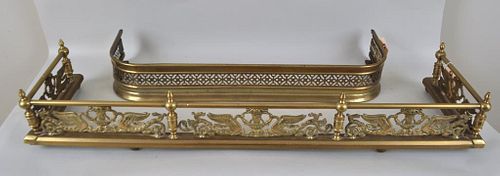 TWO 19TH CENTURY BRASS FIRE FENDERSthe