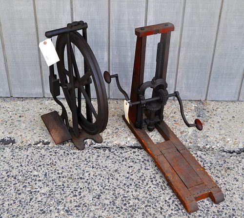 ANTIQUE DRILL PRESS, ANTIQUE IRON