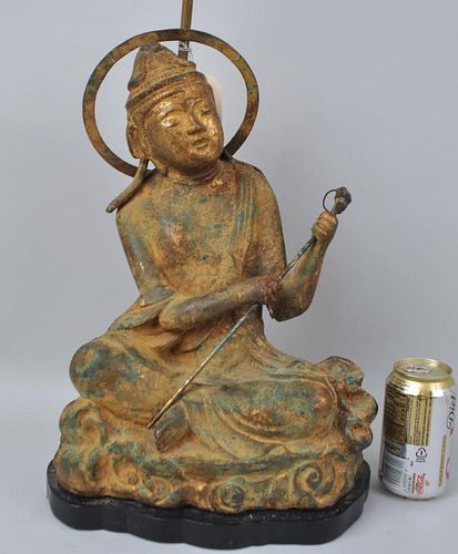 JAPANESE BODHISATTVA BRONZE STATUE  38280b