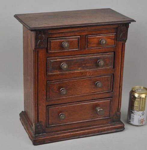 19TH C MINIATURE OAK CHIPPENDALE 382887