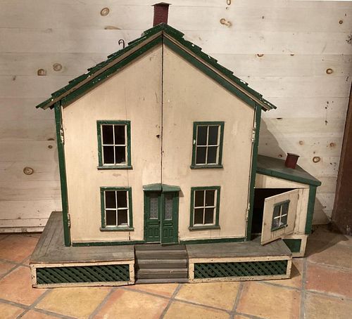 VERY LARGE VINTAGE THREE STORY DOLLHOUSEwith