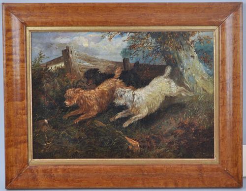 H WOOLLETT ENGLISH O C TWO TERRIERS 38291b