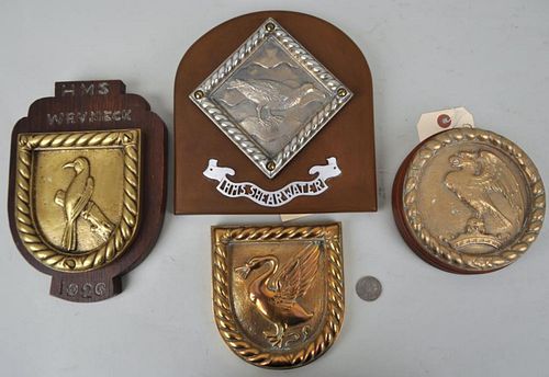 GROUP FOUR BRONZE SHIP'S BADGESwith