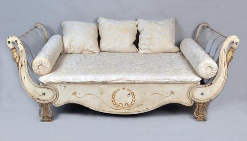 FRENCH EMPIRE NEOCLASSICAL PAINTED 38295a