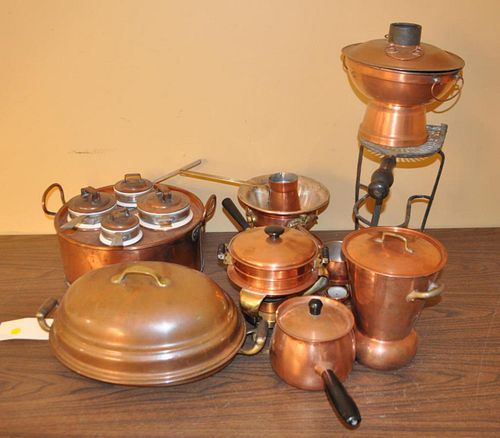 GROUP OF COPPER SERVING ACCESSORIEScomprising