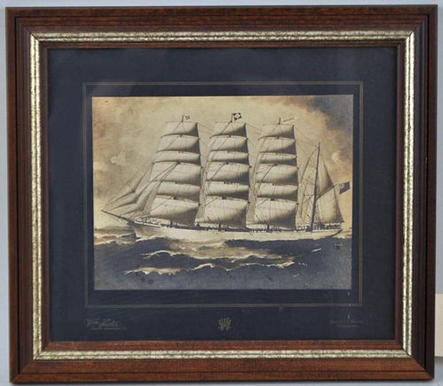 EARLY MARINE PHOTO CLIPPER SHIP, WILLIAM