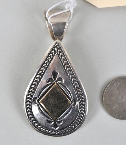 NATIVE AMERICAN STAMPED PENDANTmarked 3829a4