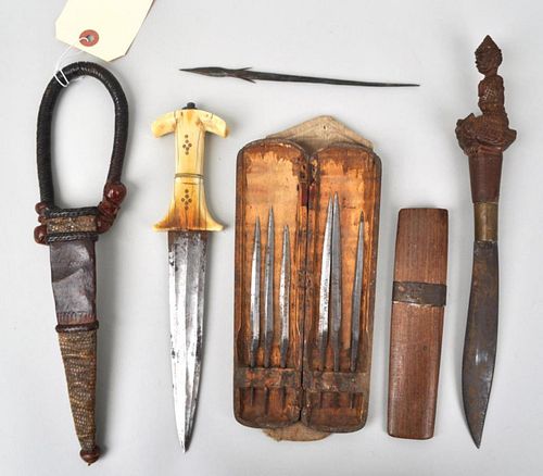 TWO ETHNIC CASED KNIVES & CASED