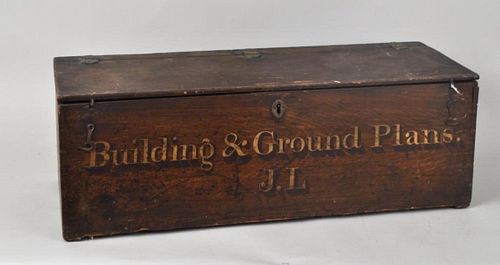 SMALL ANTIQUE GRAIN PAINTED CHESTwith 382a31