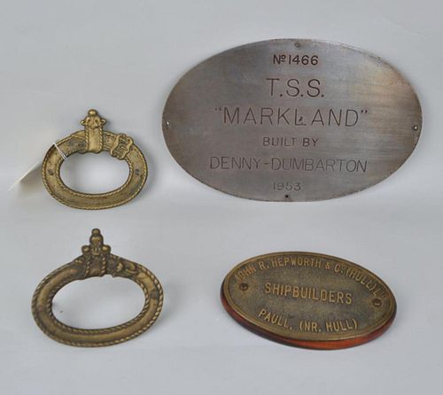 GROUP TWO METAL NAUTICAL PLAQUES