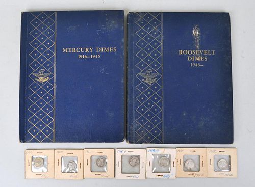 TWO COIN BOOKS OF SILVER U S DIMESincluding 382a89