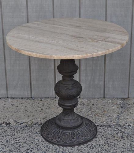 MARBLE CAST IRON BISTRO TABLEwith 382a8e