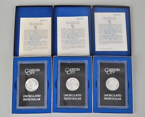 THREE CARSON CITY UNCIRCULATED