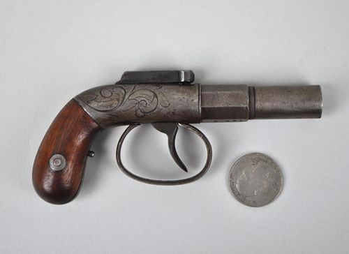 ALLENS PATENT DERRINGER PISTOLwith engraved