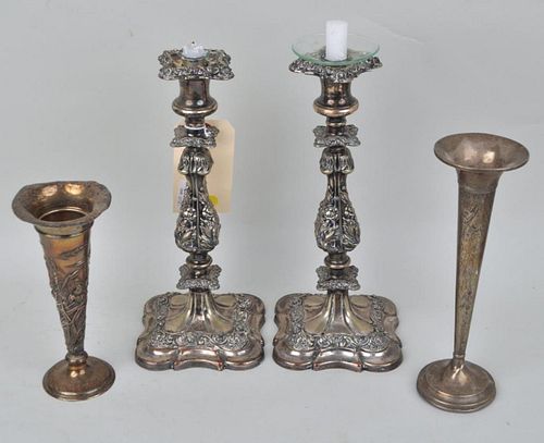 PAIR S P CANDLESTICKS TWO WEIGHTED 382af9