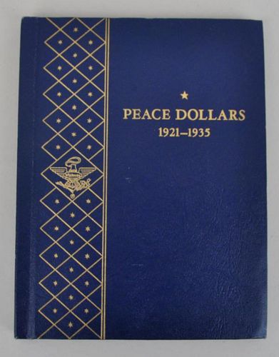 NEARLY COMPLETE BOOK US PEACE DOLLARSlacking 382b55