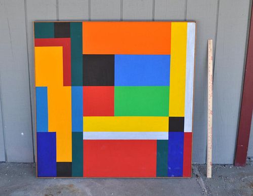 FRED BULL, O/C ABSTRACT GEOMETRIC