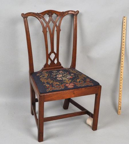PHILADELPHIA CHIPPENDALE SIDE CHAIRcarved