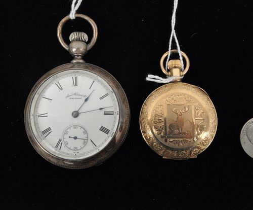 TWO WALTHAM POCKET WATCHEScomprising