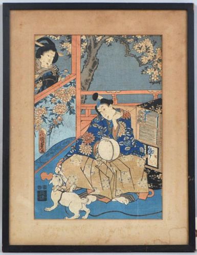 FRAMED JAPANESE WOODBLOCK PRINTby 382bd3